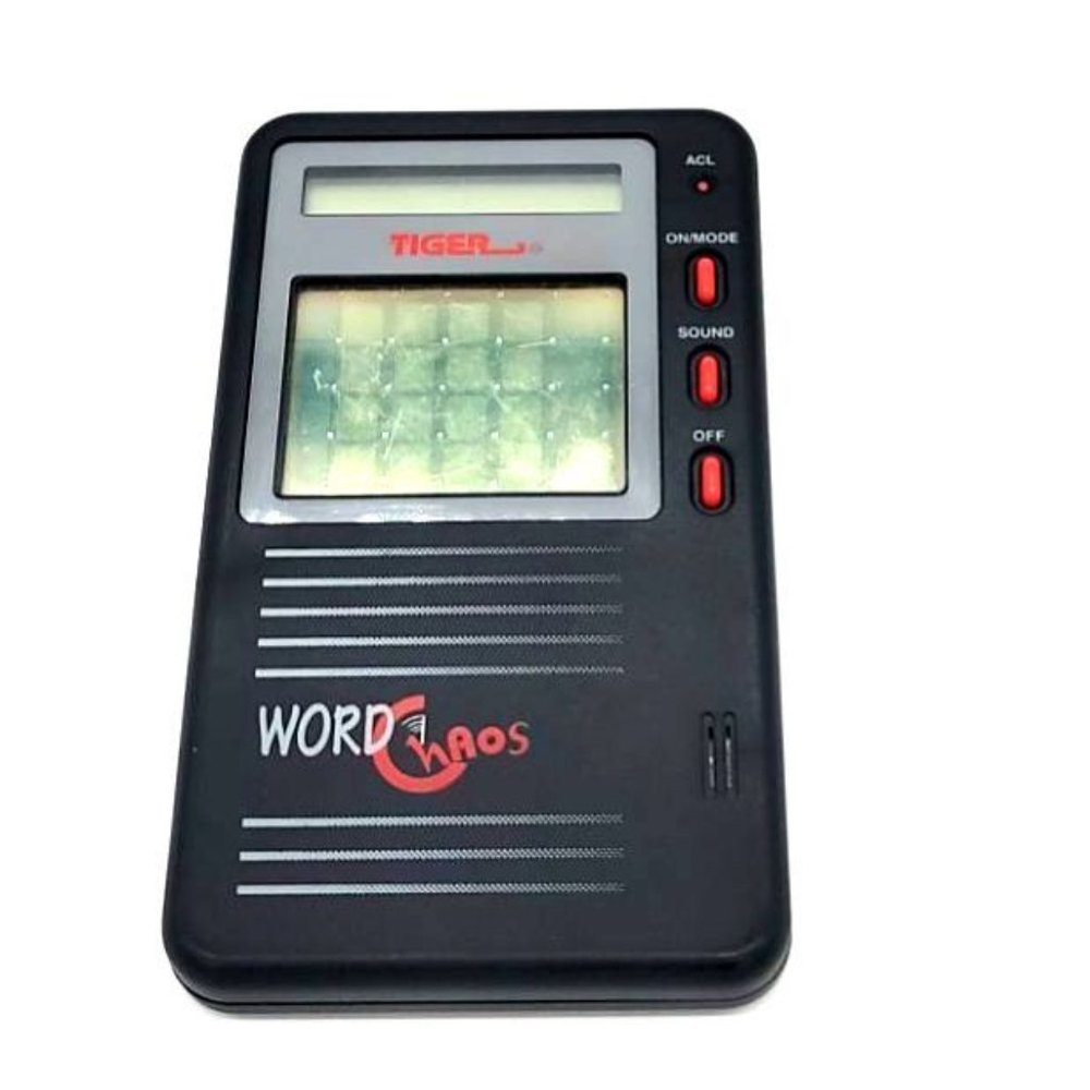 Vintage Tiger Word Chaos LCD Electronic Word Game with Stylus 1996 Tested